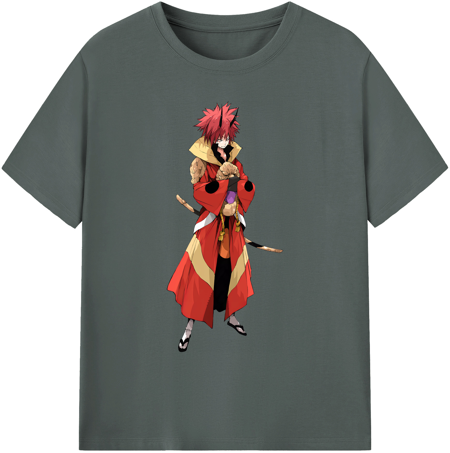 （画像用） 転スラ Regarding Reincarnated to Slime 綿100％ メンズ半袖Tシャツ｜肌触りやわらか＆通気性